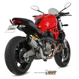 Mivv Ducati Monster 821 14 - 2017 Terminale Di Scarico Moto Marmitta Suono Inox 2