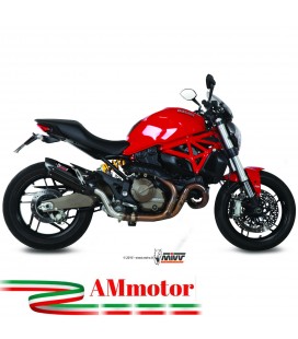 Mivv Ducati Monster 821 14 - 2017 Terminale Di Scarico Moto Marmitta Suono Inox Nero