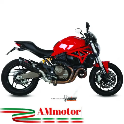 Mivv Ducati Monster 821 14 - 2017 Terminale Di Scarico Moto Marmitta Suono Inox Nero