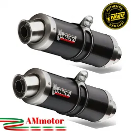 Mivv Ducati Monster S4R 03 - 2005 Terminali Di Scarichi Moto Marmitte Gp Inox Nero