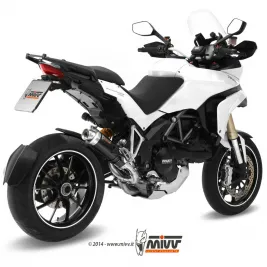 Mivv Ducati Multistrada 1200 10 - 2014 Terminale Di Scarico Moto Marmitta GP Inox Nero 2