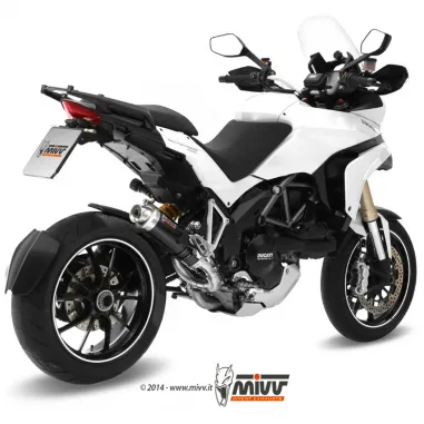 Mivv Ducati Multistrada 1200 10 - 2014 Terminale Di Scarico Moto Marmitta GP Inox Nero