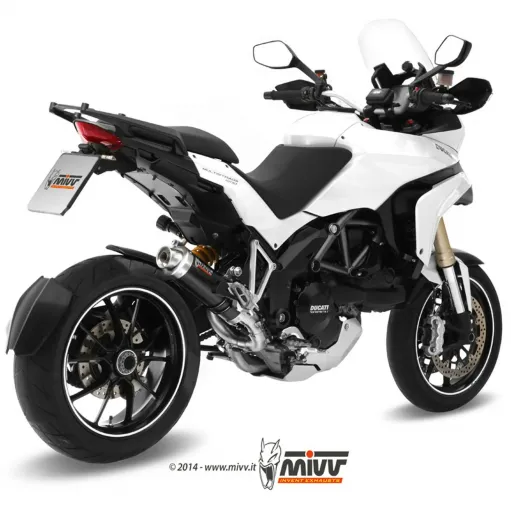 Mivv Ducati Multistrada 1200 10 - 2014 Terminale Di Scarico Moto Marmitta GP Inox Nero