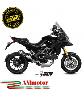 Mivv Ducati Multistrada 1200 10 - 2014 Terminale Di Scarico Moto Marmitta Delta Race Inox Nero