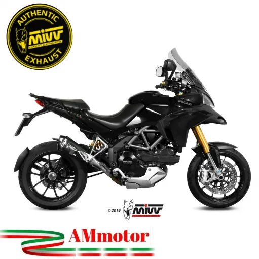 Mivv Ducati Multistrada 1200 10 - 2014 Terminale Di Scarico Moto Marmitta Delta Race Inox Nero
