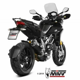 Mivv Ducati Multistrada 1200 10 - 2014 Terminale Di Scarico Moto Marmitta Delta Race Inox Nero 2