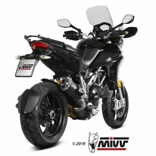 Mivv Ducati Multistrada 1200 10 - 2014 Terminale Di Scarico Moto Marmitta Delta Race Inox Nero