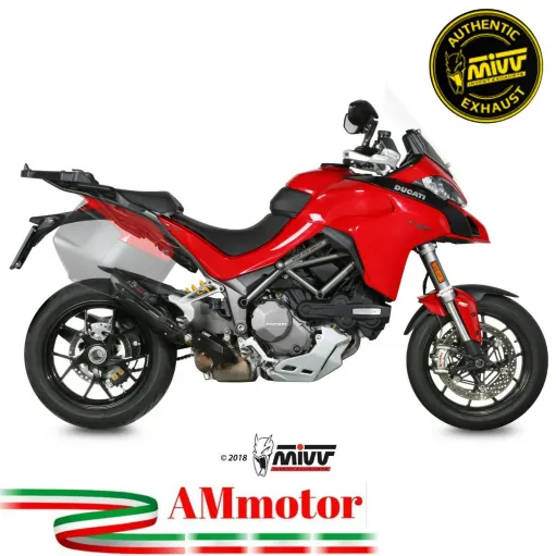 Mivv Ducati Multistrada 1200 15 - 2017 Terminale Di Scarico Moto Marmitta Suono Inox Nero