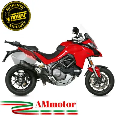 Mivv Ducati Multistrada 1200 15 - 2017 Terminale Di Scarico Moto Delta Race Nero Collettore No Kat Racing