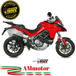 Mivv Ducati Multistrada 1200 15 - 2017 Terminale Di Scarico Moto Suono Inox Nero Collettore No Kat Racing