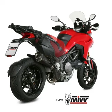 Mivv Ducati Multistrada 1260 18 - 2020 Terminale Di Scarico Moto Delta Race Nero Collettore No Kat Racing