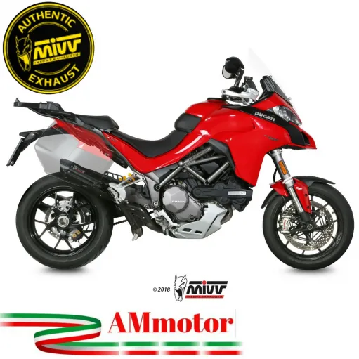 Mivv Ducati Multistrada 1260 18 - 2020 Terminale Di Scarico Moto Suono Inox Nero Collettore No Kat Racing