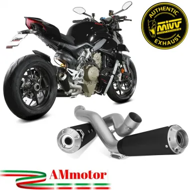 Mivv Ducati Streetfighter V4 Terminali Di Scarico Per Moto 2 Slip-On X-M1 Inox Nero