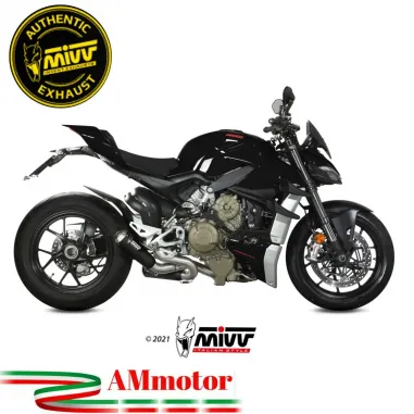 Mivv Ducati Streetfighter V4 Terminali Di Scarico Per Moto 2 Slip-On X-M1 Inox Nero