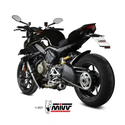 Mivv Ducati Streetfighter V4 Terminali Di Scarico Per Moto 2 Slip-On X-M1 Inox Nero