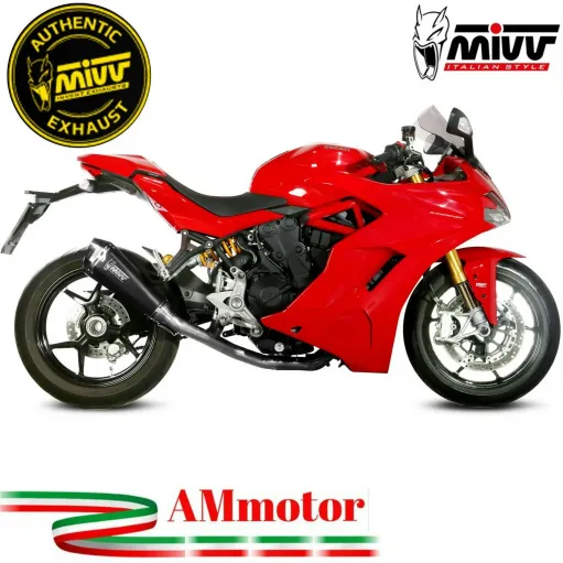 Mivv Ducati Supersport 939 / R Terminale Di Scarico Moto Marmitta Delta Race Inox Nero