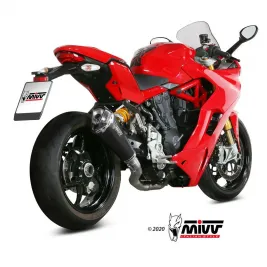 Mivv Ducati Supersport 939 / R Terminale Di Scarico Moto Marmitta Delta Race Inox Nero 2