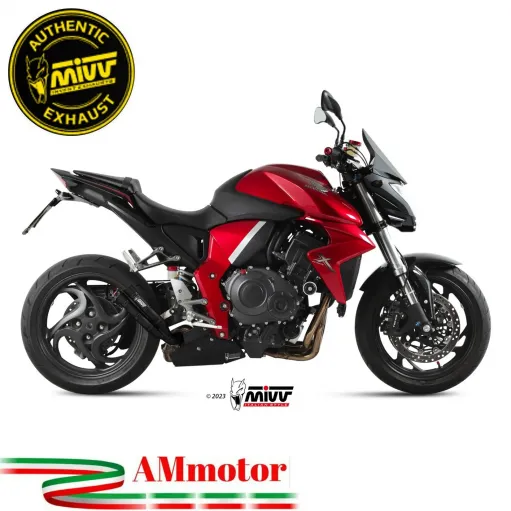 Mivv Honda Cb 1000 R 08 - 2017 Terminale Di Scarico Moto Marmitta Double Gun Inox Nero