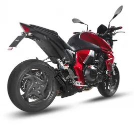 Mivv Honda Cb 1000 R 08 - 2017 Terminale Di Scarico Moto Marmitta Double Gun Inox Nero 2