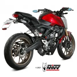 Scarico Completo Mivv Honda CB 125 R 21 - 2024 Moto Terminale MK3 Inox Nero 2