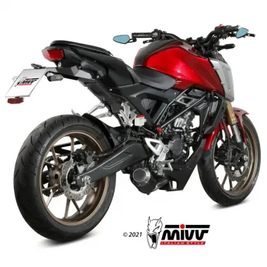 Scarico Completo Mivv Honda CB 125 R 21 - 2024 Moto Terminale MK3 Inox Nero