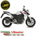 Mivv Honda Cb 500 F / X 13 - 2015 Terminale Di Scarico Moto Marmitta Suono Inox Nero Omologato
