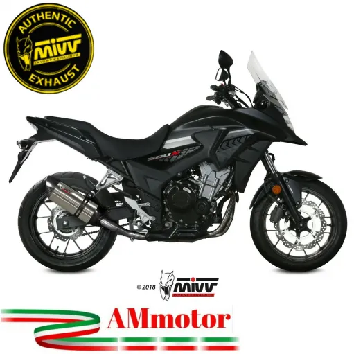 Mivv Honda Cb 500 X 17 - 2020 Terminale Di Scarico Moto Marmitta Suono Inox Omologato