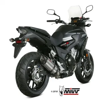 Mivv Honda Cb 500 X 17 - 2020 Terminale Di Scarico Moto Marmitta Suono Inox Omologato