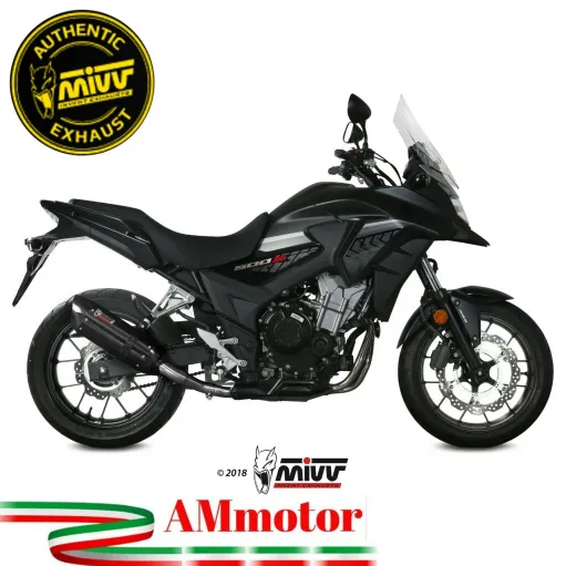Mivv Honda Cb 500 X 17 - 2020 Terminale Di Scarico Moto Marmitta Suono Inox Nero Omologato