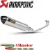 Akrapovic Yamaha T-Max 500 Impianto Di Scarico Completo Racing Line Terminale Titanio Moto Scooter