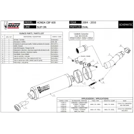 Mivv Honda Cbf 600 04 - 2010 Terminale Di Scarico Moto Marmitta Ovale Inox 2