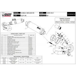 Mivv Honda Cbr 1000 RR 08 - 2013 Terminale Di Scarico Moto Marmitta GP Carbonio Omologato 2