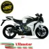 Mivv Honda Cbr 1000 RR 08 - 2013 Terminale Di Scarico Moto Marmitta Suono Inox Nero Omologato