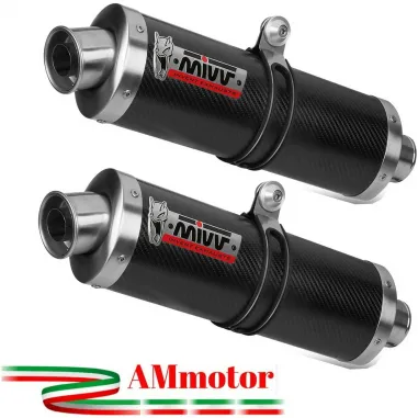 Mivv Honda Cbr 1000 XX 97 - 2006 Terminali Di Scarico Moto Marmitte Oval Carbonio
