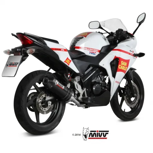Scarico Completo Mivv Honda Cbr 125 R 11 - 2016 Moto Terminale Oval Carbon Cap