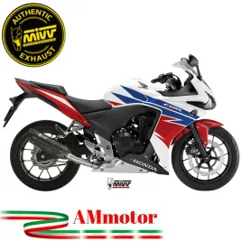 Mivv Honda Cbr 500 R 13 - 2015 Terminale Di Scarico Moto Marmitta Suono Inox Nero Omologato