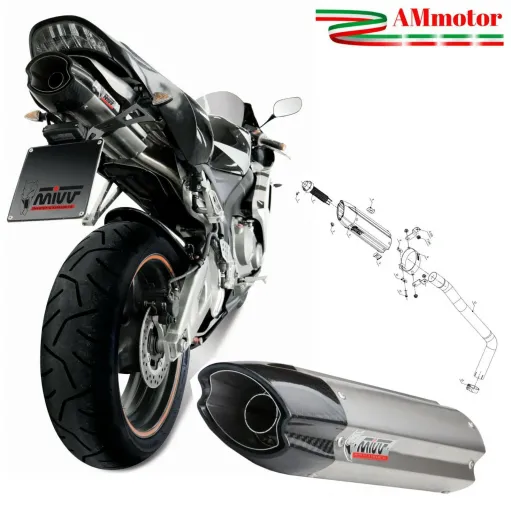 Mivv Cbr 600 RR 05 - 2006 Honda Terminale Di Scarico Moto Marmitta Suono Inox
