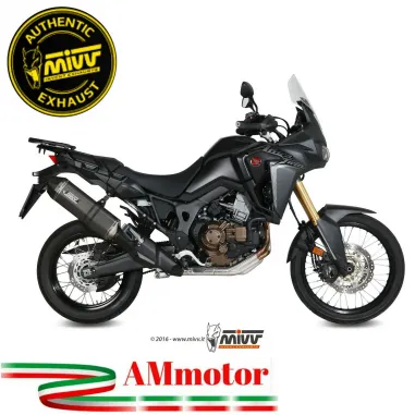 Mivv Honda Crf 1000 L Africa Twin Terminale Di Scarico Moto Marmitta Speed Edge Inox Nero