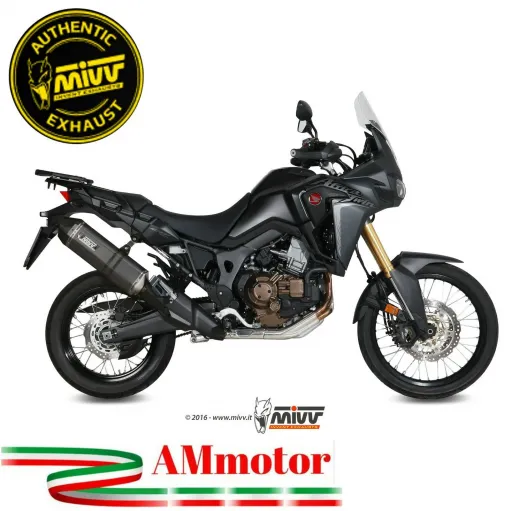 Mivv Honda Crf 1000 L Africa Twin Terminale Di Scarico Moto Marmitta Speed Edge Inox Nero