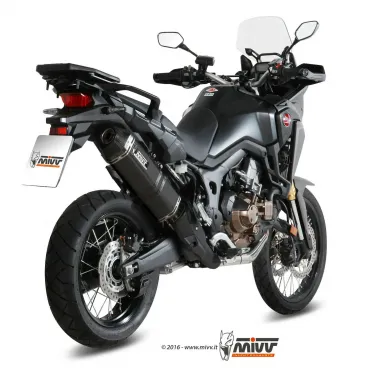 Mivv Honda Crf 1000 L Africa Twin Terminale Di Scarico Moto Marmitta Speed Edge Inox Nero