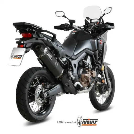 Mivv Honda Crf 1000 L Africa Twin Terminale Di Scarico Moto Marmitta Speed Edge Inox Nero