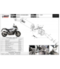 Mivv Honda Crossrunner 800 11 - 2014 Terminale Di Scarico Moto Marmitta Ovale Inox Omologato