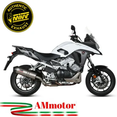 Mivv Honda Crossrunner 800 15 - 2020 Terminale Di Scarico Moto Marmitta Oval Titanio Carbon Cap Omologato