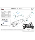 Mivv Honda Forza 750 Terminale Di Scarico Moto Delta Race Inox Omologato