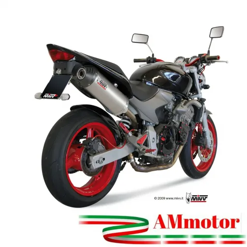 Mivv Honda Hornet 600 03 - 2006 Terminale Di Scarico Moto Marmitta Oval Titanio Carbon Cap