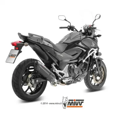Mivv Honda NC 750 S / X 14 - 2015 Terminale Di Scarico Moto Marmitta Suono Inox Nero Omologato