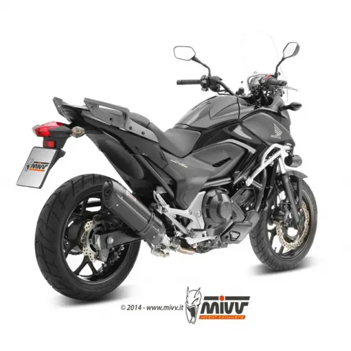 Mivv Honda NC 750 S / X 14 - 2015 Terminale Di Scarico Moto Marmitta Suono Inox Nero Omologato