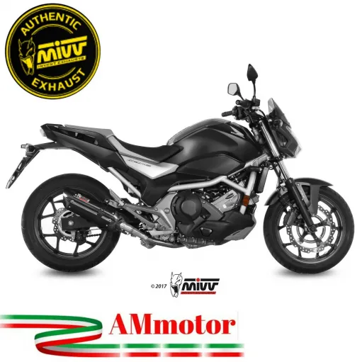 Mivv Honda NC 750 S / X 16 - 2022 Terminale Di Scarico Moto Marmitta Suono Inox Nero Omologato
