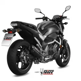 Mivv Honda NC 750 S / X 16 - 2022 Terminale Di Scarico Moto Marmitta Suono Inox Nero Omologato 2