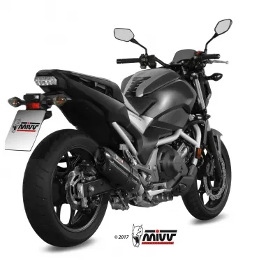 Mivv Honda NC 750 S / X 16 - 2022 Terminale Di Scarico Moto Marmitta Suono Inox Nero Omologato